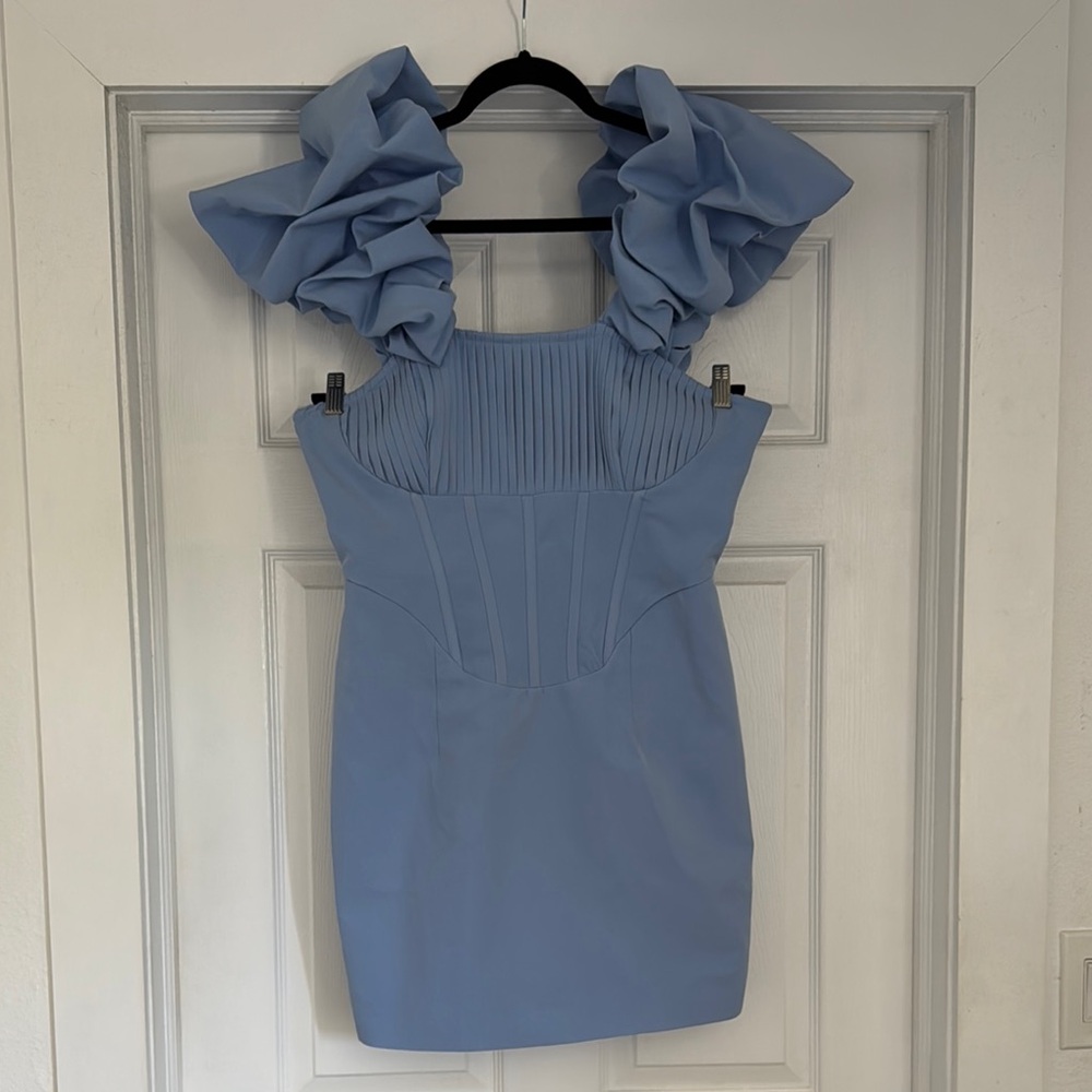NWT PrettyLittleThing puff sleeve corset dress